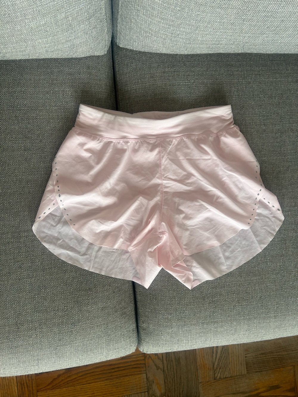 lululemon fast and free split short in pink milkshake — size 2